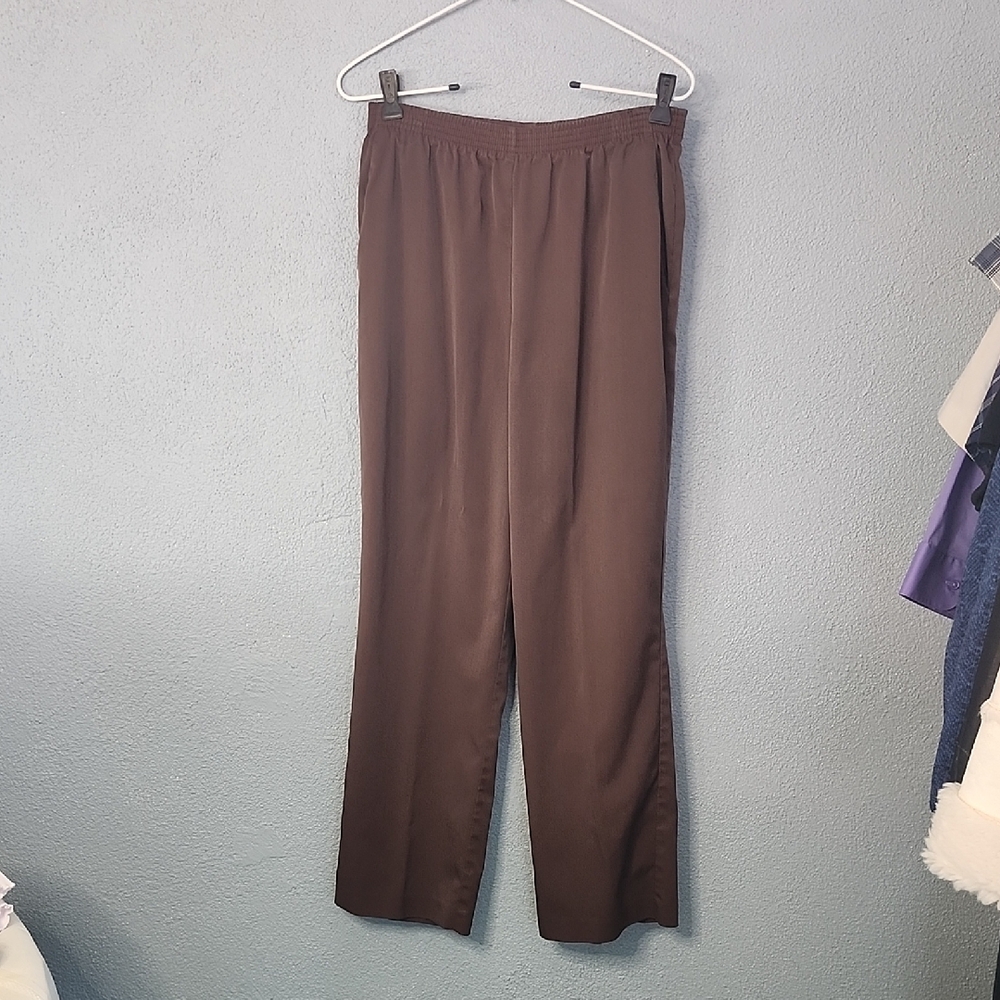 Alfred Dunner Petite Brown Corduroy Pants